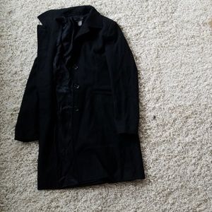 Black Wool Dress Coat